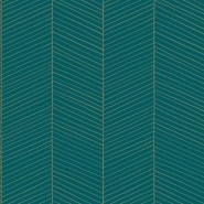 Papier peint turquoise et or