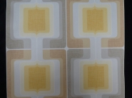 vintage geometric wallpaper grey yellow brown