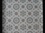 Papier peint vintage fleurs gris taupe