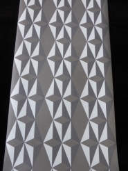 white grey non woven geometric wallpaper