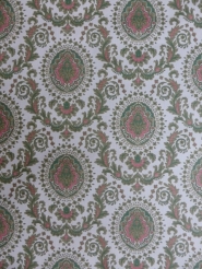 green red medallion wallpaper