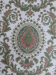 groen rood medaillon behang