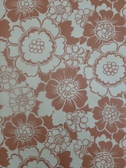 vintage red-brown floral wallpaper
