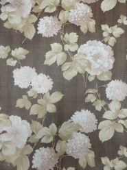papier peint vintage fleursbrun