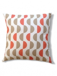 Lentils coussin beige rouge