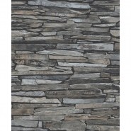 Old stone imitation wallpaper grey