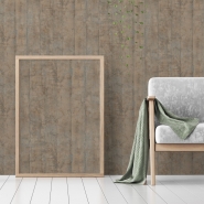 Papier peint planches de bois chêne, gris, kaki