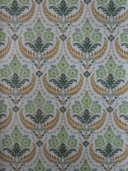 green brown damask vintage wallpaper