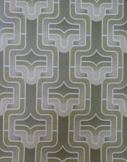 papier peint vintage figure géometrique vert