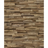Exotic wood cladding wallpaper