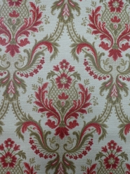 red brown damask vintage wallpaper