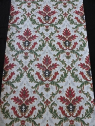 vintage damask wallpaper red green