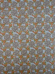 vintage floral wallpaper orange green