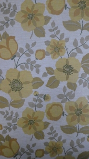 vintage floral wallpaper yellow brown