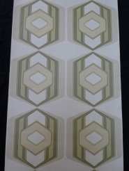 groen geometrisch vintage behang