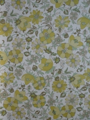 vintage floral wallpaper green white