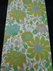 vintage floral wallpaper green