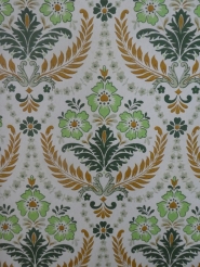 green brown damask vintage wallpaper