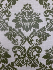 vintage damask wallpaper green