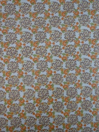 vintage floral wallpaper orange green