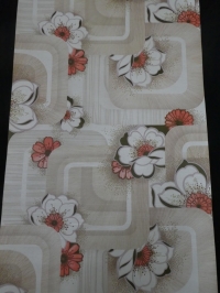 vintage floral wallpaper beige red