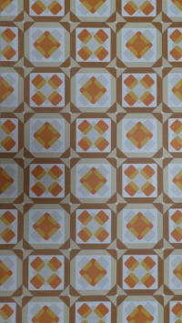 oranje bruin geometrisch patroon vintage behang